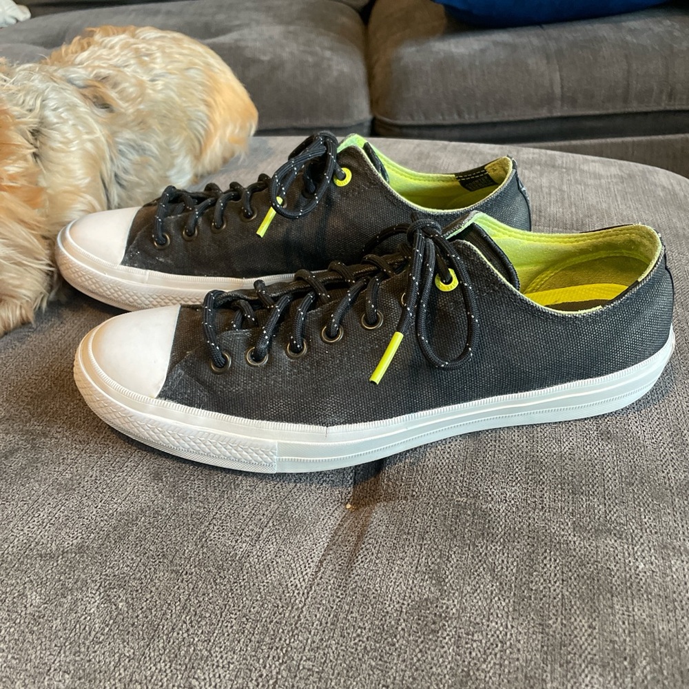 Converse Chuck Taylor II Neon Yellow Sneakers Lunarlon